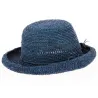 Chapeau breton Raphia Camélia Bleu - Traclet  Reference : 8720 | Chapellerie Traclet