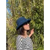 Chapeau breton Raphia Camélia Bleu - Traclet  Reference : 8720 | Chapellerie Traclet