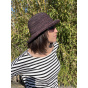 Plum Camelia Raffia Breton Hat - Traclet
