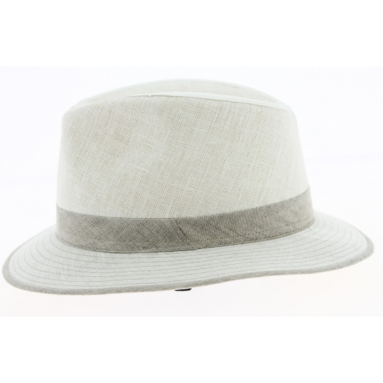 Traveller Fouras Linen Hat Cream & Beige - Traclet