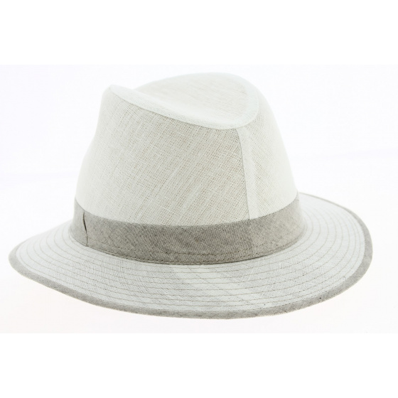 Traveller Fouras Linen Hat Cream & Beige - Traclet