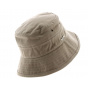 Taupe Cotton Denain Bucket Hat - Traclet