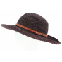 Plum Majunga Raffia Wide-Brimmed Hat - Traclet