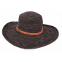 Plum Majunga Raffia Wide-Brimmed Hat - Traclet