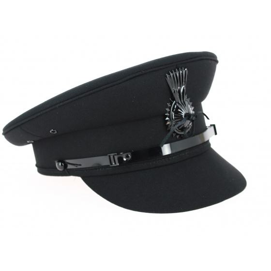 Black Chauffeur Cap
