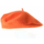 Classic Orange Wool Beret - Traclet