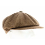 Brown Silk Lavaudieu Newsboy Cap - Fléchet