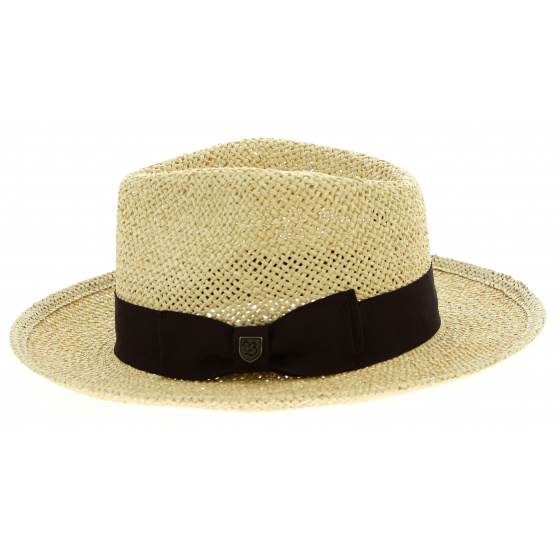 Brixton Swindle Natural Paper Straw Fedora Hat
