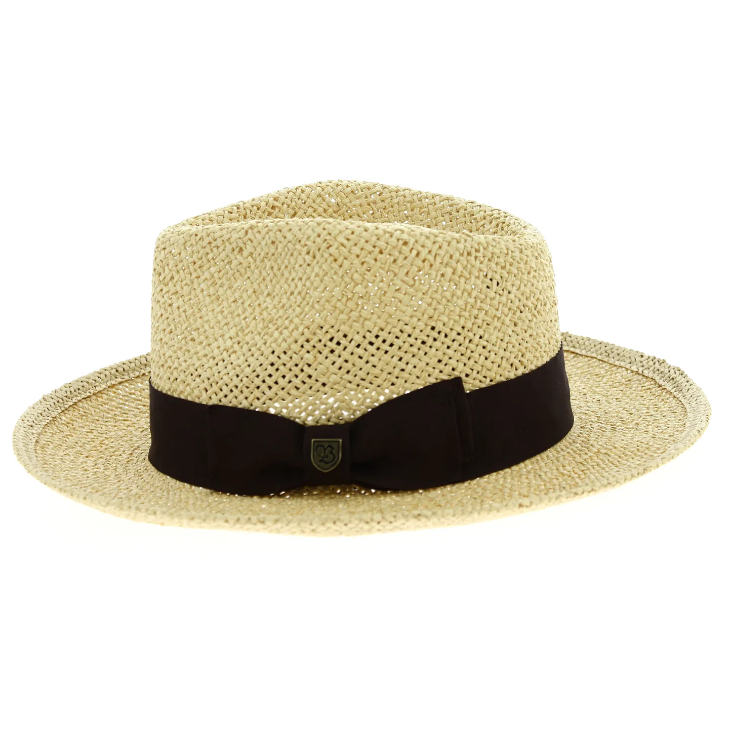Chapeau Fedora Swindle Paille Papier Naturel - Brixton Reference : 9254 | Chapellerie Traclet