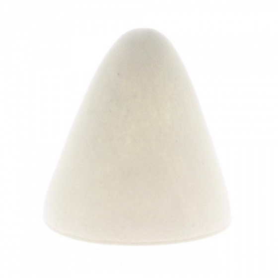 White Wool Felt Clown Cone Hat - Traclet