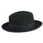 Fedora Mayfair Black Wool Felt Hat - Traclet