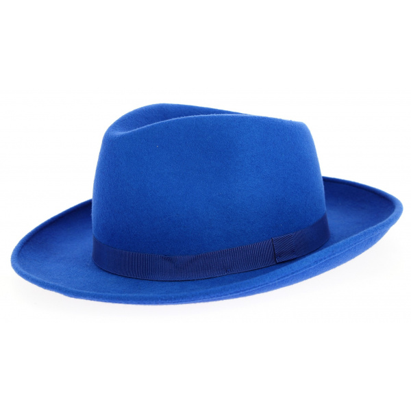 Béret Bleu En Laine Feutrée Pour Femmes - Élégant, Vintage, Idéal Cérémonie Ou Fête
