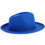 Blue Tunon Wool Felt Fedora Hat - Traclet