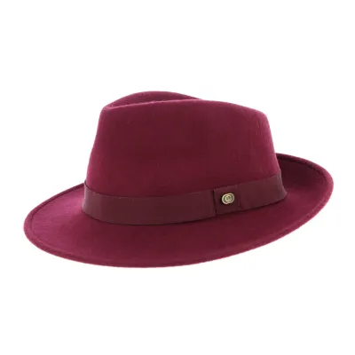 chapeau fedora Bordeaux  n- chapeau bogarte noir - bogarte - Chapellerie Traclet Reference : 9263 | Chapellerie Traclet