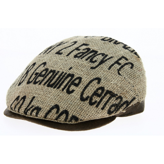 Merida Flat Cap Coffee Jute Fabric - Traclet
