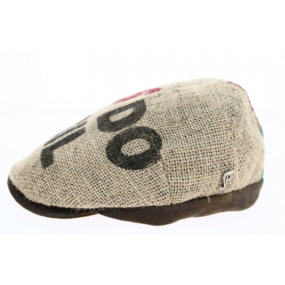 Merida Flat Cap Coffee Jute Fabric - Traclet
