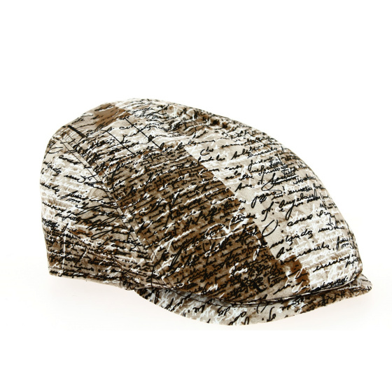 Brown Cotton Dumas Flat Cap - Traclet