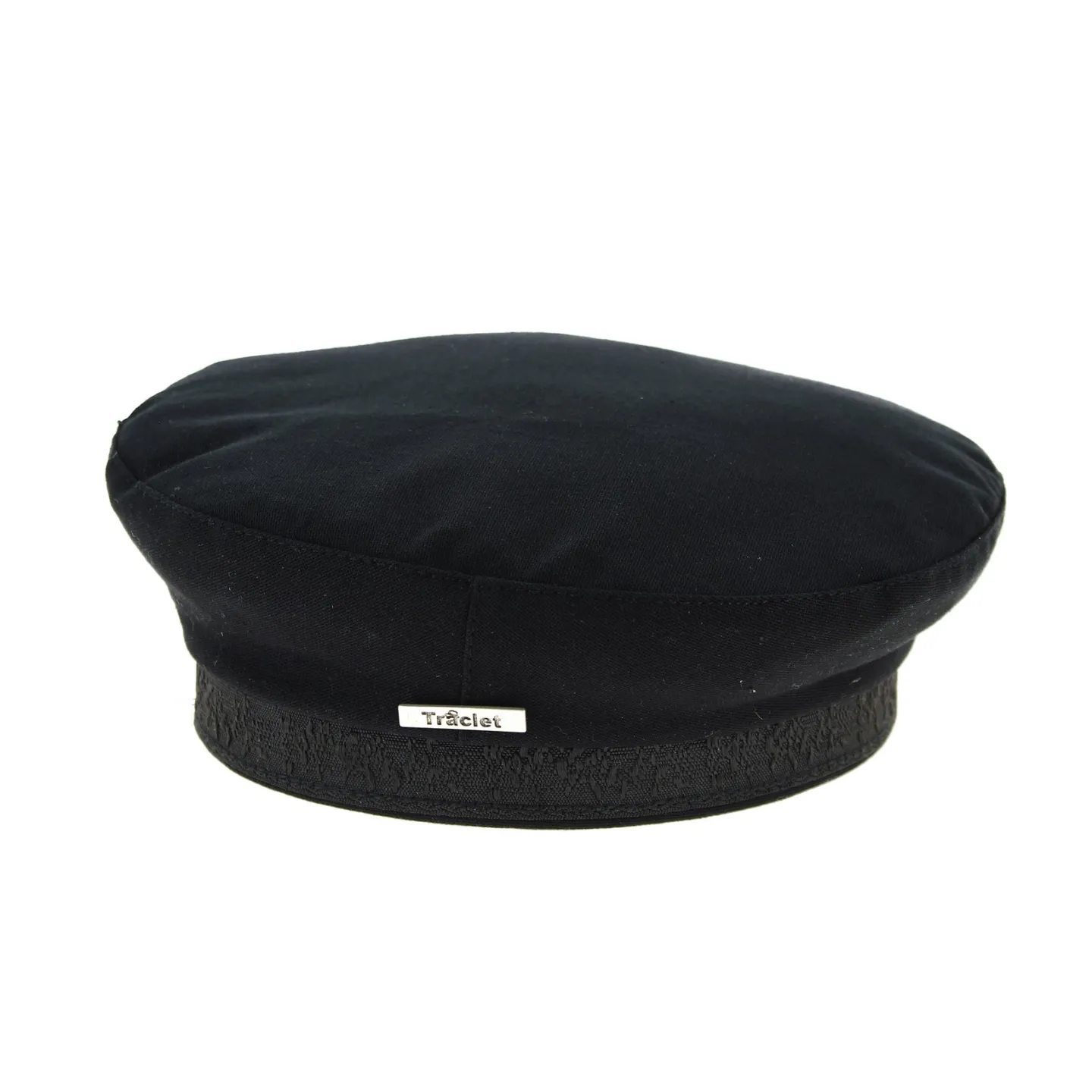 Black Cotton Camden Beret Cap - Traclet Reference: 9276 | Traclet Hat Shop