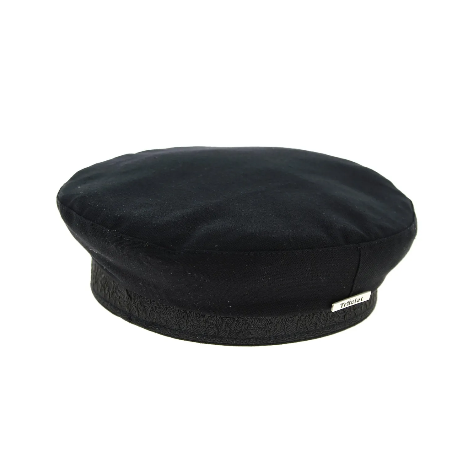 Black Cotton Camden Beret Cap - Traclet Reference: 9276 | Traclet Hat Shop