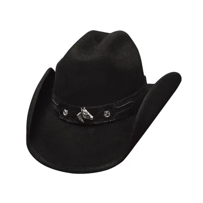 Chapeau Horsing Feutre Laine Noir- Bullhide Reference : 9290 | Chapellerie Traclet