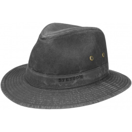 Traveller Virginia Hat Organic Cotton Black-Stetson
