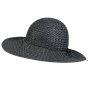 Black Paper Straw Jones Wide Brim Hat - Traclet