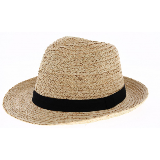 Pelussin Natural Straw Fedora Hat - Traclet