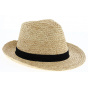 Pelussin Natural Straw Fedora Hat - Traclet