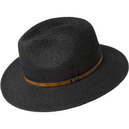 Bailey Black Paper Straw Fedora Hat - Denney
