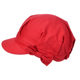 Emma Red Summer Newsboy Cap - Seeberger