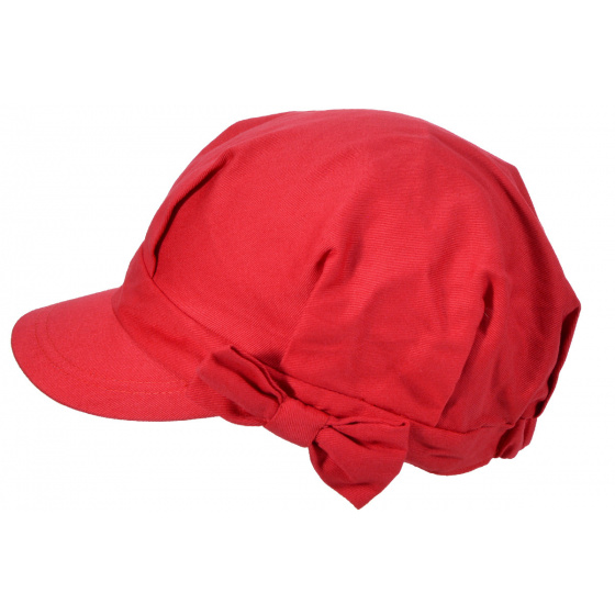Emma Red Summer Newsboy Cap - Seeberger