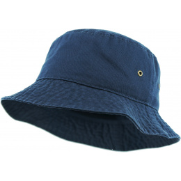 Navy cotton bucket hat - Ethos