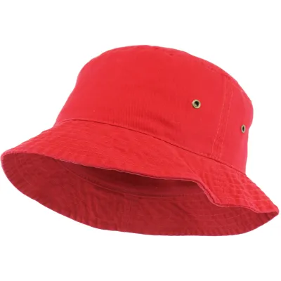 Red cotton bucket hat - Bucket Reference: 5097 | Traclet Hat Shop