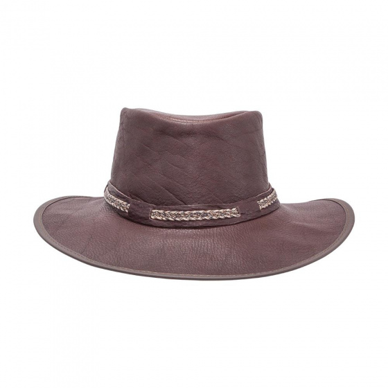 Brown Leather Traveller Bison Hat - American Hat Makers
