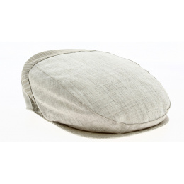 Alec Flat Cap Beige Linen - Traclet