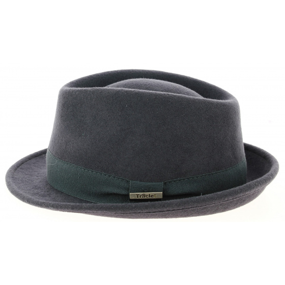 Romans Gray Wool Felt Trilby Hat - Traclet