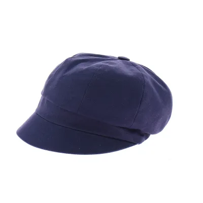 Neaux Navy Cotton Newsboy Cap - Traclet Reference: 9332 | Traclet Hat Shop