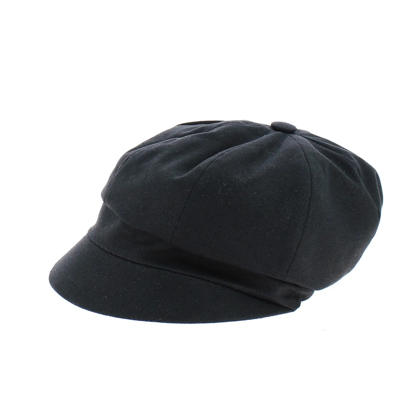 Black Cotton Neaux Newsboy Cap - Traclet Reference: 9335 | Traclet Hat Shop