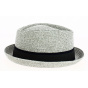 Gray Paper Straw Porkpie Hat Ambérieux - Traclet