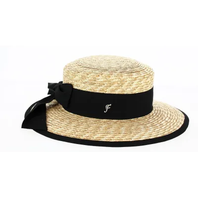 Belleville Wide-Brimmed Natural Straw Hat - Fléchet Reference: 9339 | Traclet Hat Shop