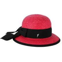 Chapeau Chapeau Cloche Santornin Paille Rouge - Fléchet  Reference : 3553 | Chapellerie Traclet