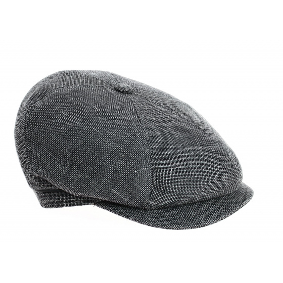 Hoklin 6-Panel Cotton & Linen Cap in Anthracite - Traclet
