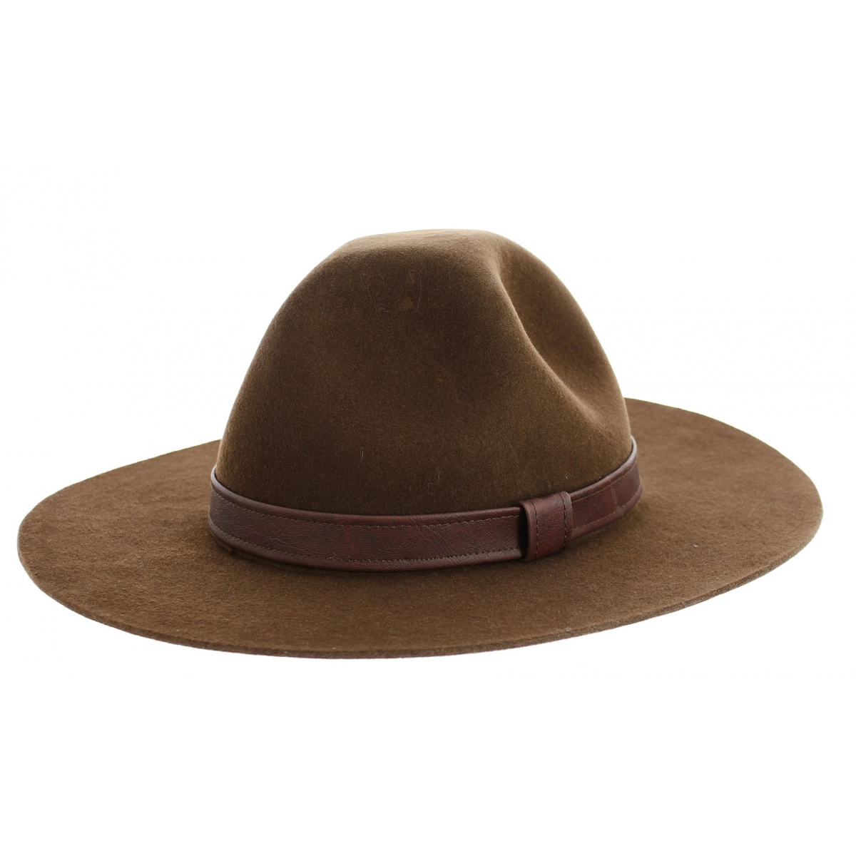 Brown Wool Felt Scout Hat Traclet