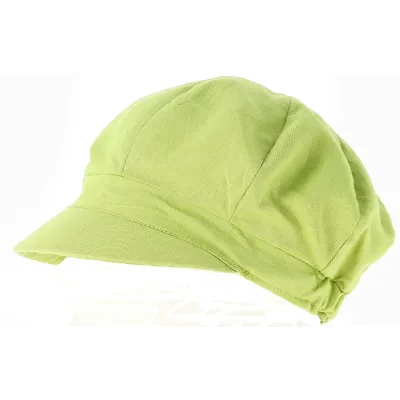 Paola Linen Newsboy Cap Lime Green - Crambes Reference: 5579 | Traclet Hat Shop