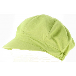 Paola Linen Newsboy Cap Lime Green - Crambes