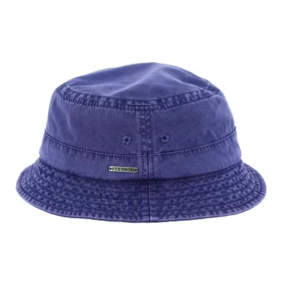 Purple Washed Cotton Bucket Hat - Stetson Reference: 9370 | Traclet Hat Shop