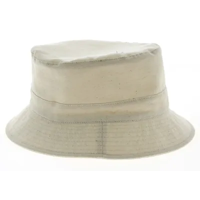 French-Made Bertil Bucket Hat in Ecru Cotton - Crambes Reference: 9374 | Traclet Hat Shop