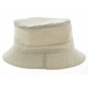 French-Made Bertil Bucket Hat in Organic Ecru Cotton - Crambes