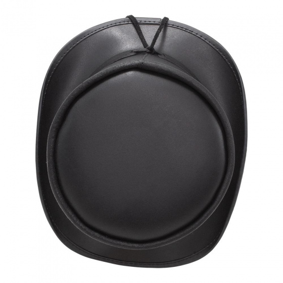 Chapeau Demi Haut de Forme El Dorado Cuir Noir - Head'N Home Chapeau Demi Haut de Forme El Dorado Cuir Noir - Head'N Home