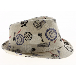Chapeau Trilby Damier Imprimé - Traclet